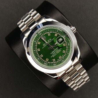 رولکس مردانه کد(7043) نقره ای صفحه سبز