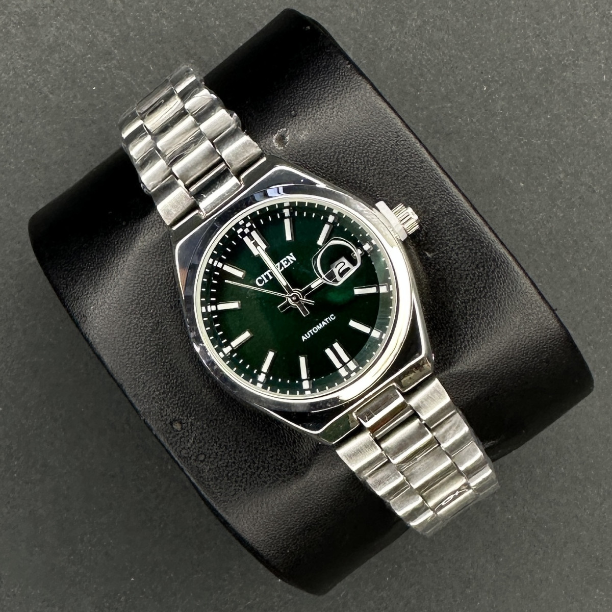 ست سیتیزن کد(7052) نقره ای صفحه سبز تیره