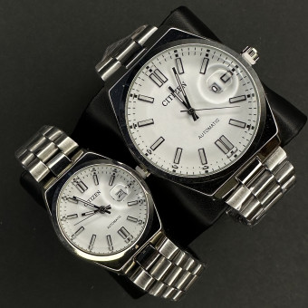 ست سیتیزن کد(7055) نقره ای صفحه سفید