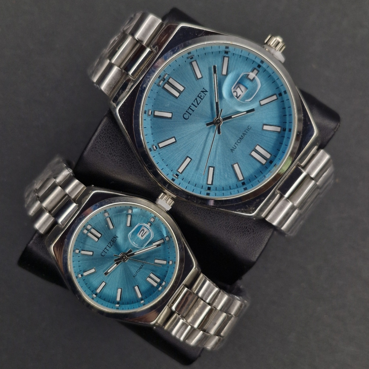 ست سیتیزن کد(7120) نقره ای صفحه آبی کمرنگ