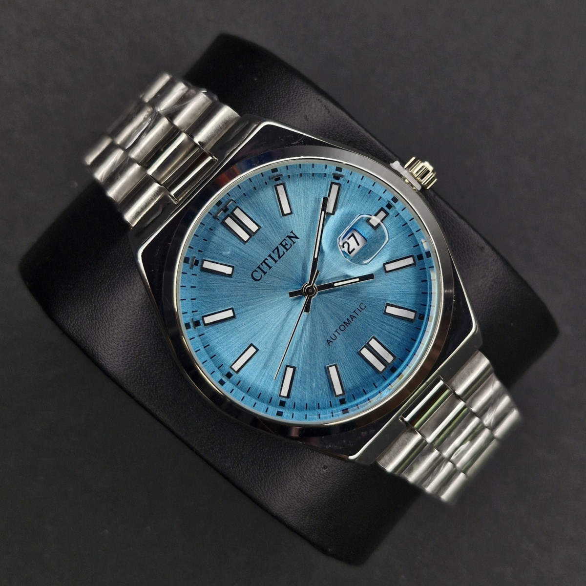 ست سیتیزن کد(7120) نقره ای صفحه آبی کمرنگ