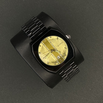 رادو کد (7206) بند و بدنه مشکی صحفه طلایی