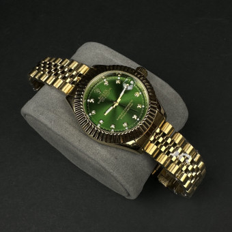 رولکس زنانه کد (5281) تمام طلایی داخل سبز