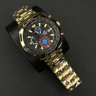 کاسیو ادیفایس کرنوگراف مردانه کد (5779) طلایی داخل مشکی