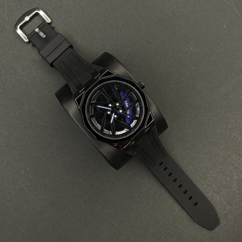 رینگی متحرک بند رابر کد (7217) مشکی داخل ابی