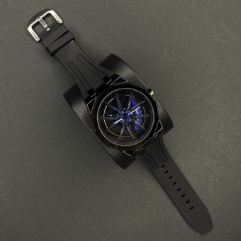 رینگی متحرک بند رابر کد (7235) مشکی رینگ ابی