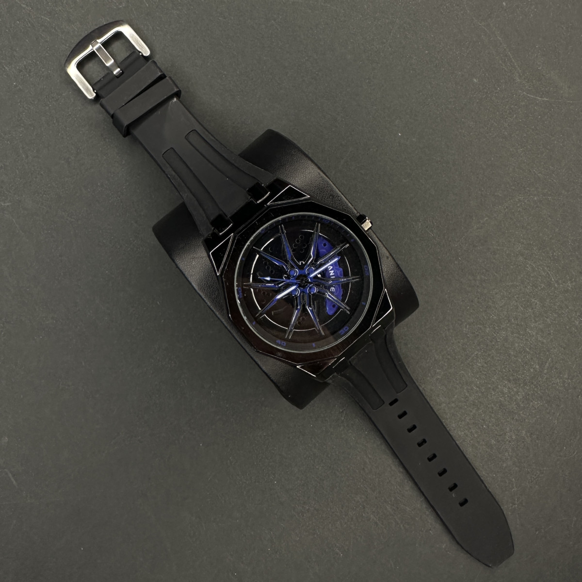 رینگی متحرک بند رابر کد (7235) مشکی رینگ ابی