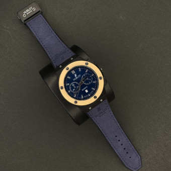 هابلوت مردانه کد(7258) بند سورمه ای قاب مشکی صفحه سورمه ای