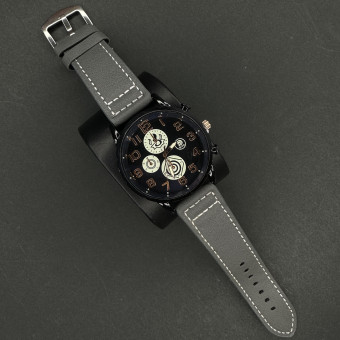 اسپرت مردانه کد(7271) بند طوسی شیشه رفلکس