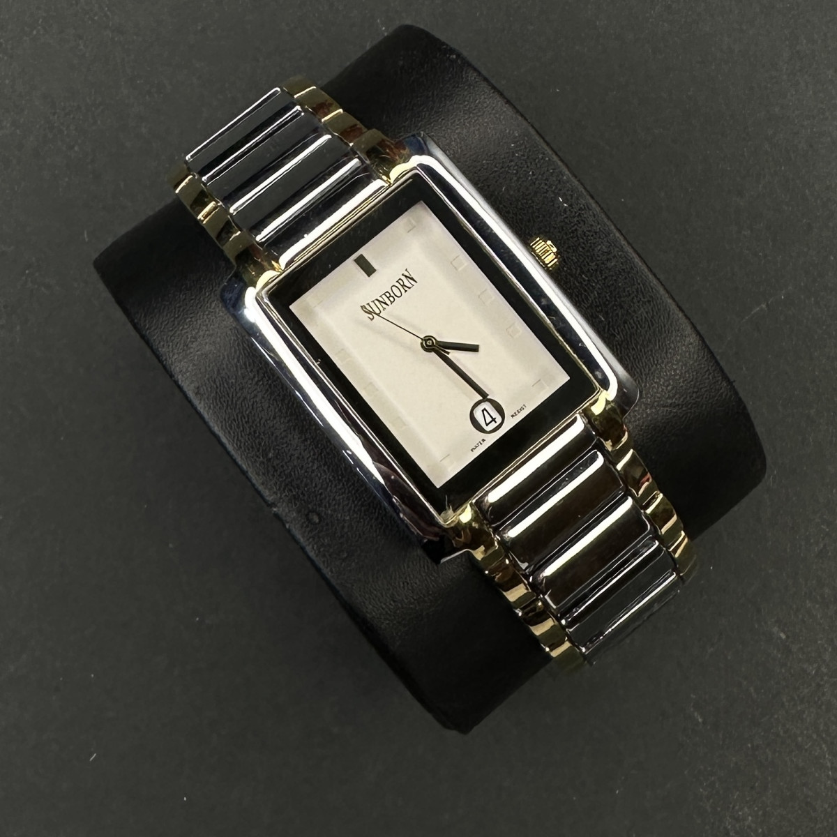 برند SUNBORN موتور ژاپن کد (6317) بند نقره ای طلایی صفحه سفید