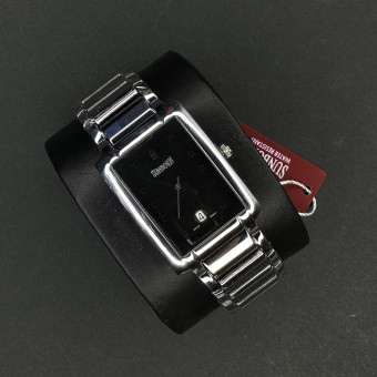 برند SUNBORN موتور ژاپن کد (6322) بند نقره ای صفحه مشکی