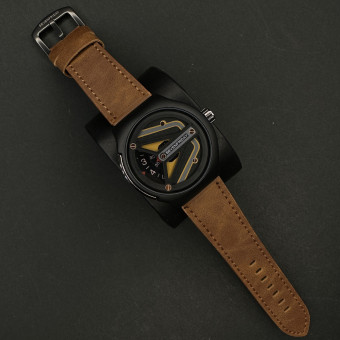 سون فرایدی مردانه کد(6341) صحفه گرد بند قهوه ای روشن