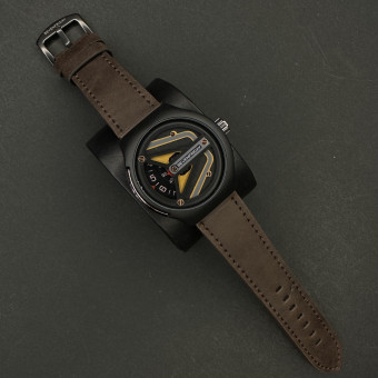 سون فرایدی مردانه کد(6343) صحفه گرد بند قهوه ای تیره