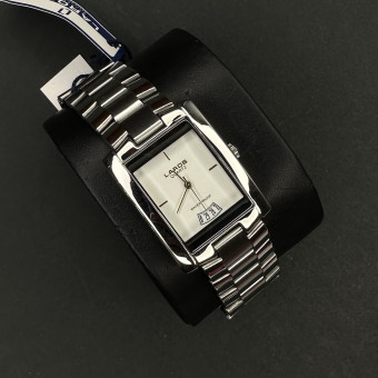 برند اورجینال LAROS موتور ژاپن (6391) مستطیلی نقره ای صفحه سفید