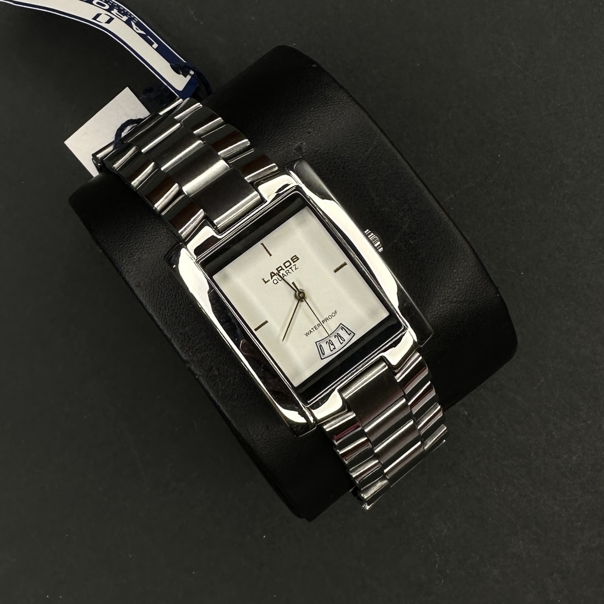 برند اورجینال LAROS موتور ژاپن (6391) مستطیلی نقره ای صفحه سفید