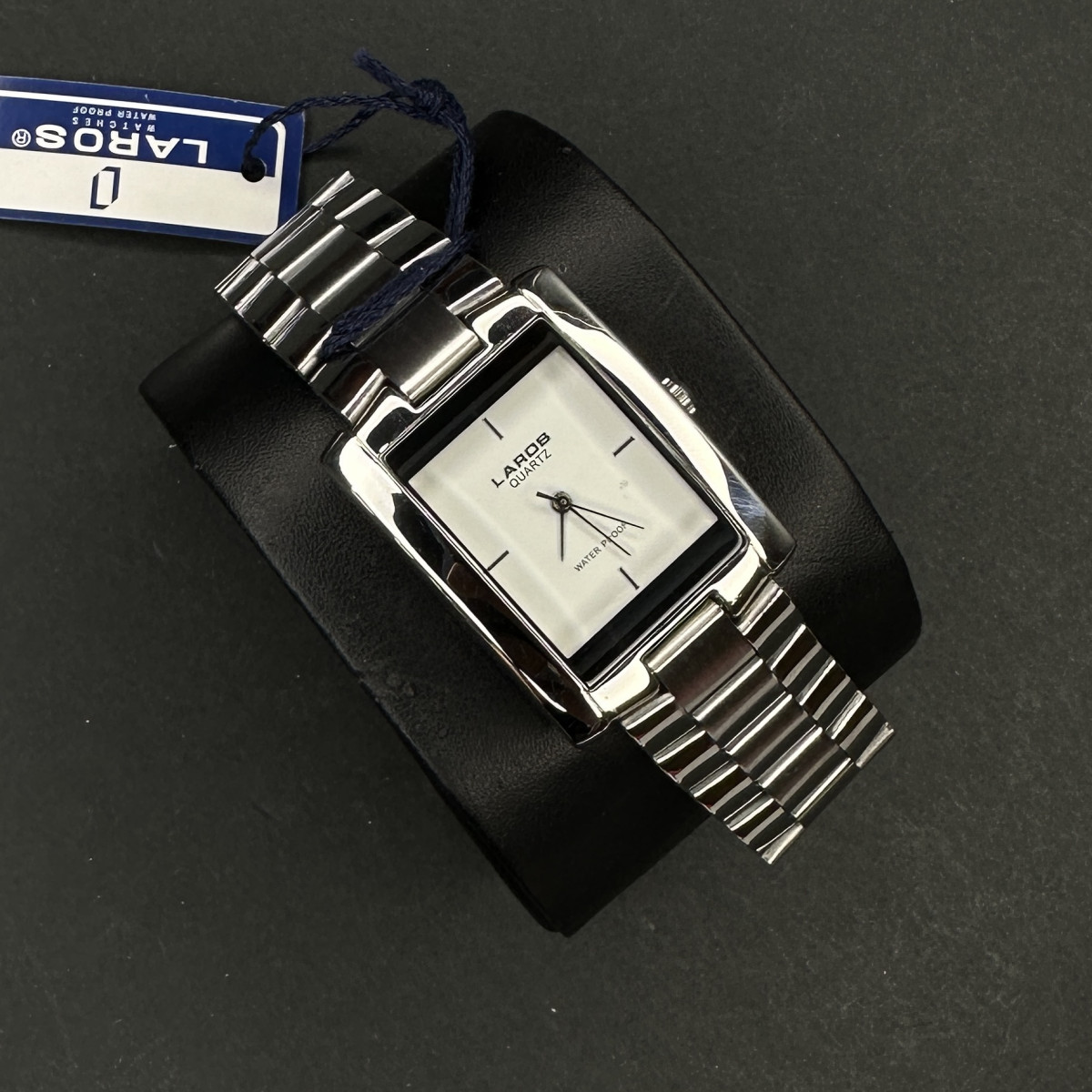 برند اورجینال LAROS موتور ژاپن (6392) مستطیلی نقره ای صفحه سفید