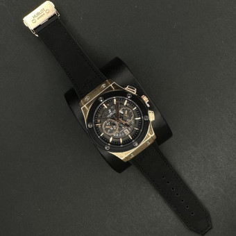 هابلوت مردانه کد(8054)بند مشکی قاب مشکی _مسی صفحه مشکی