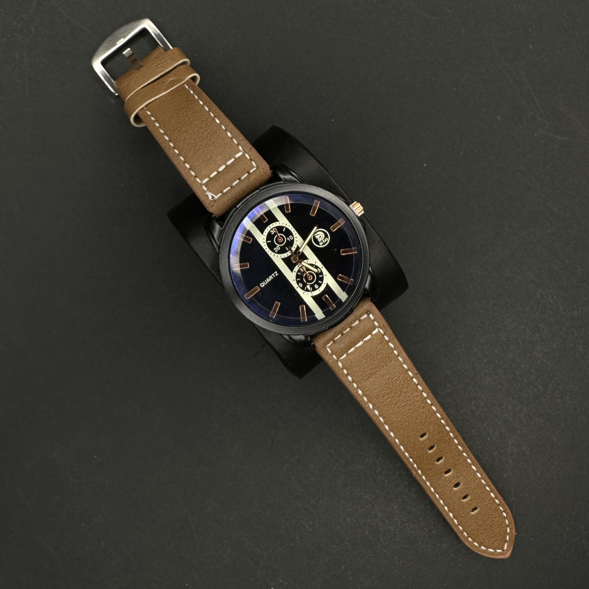 اسپرت مردانه کد(8105) بند قهوه ای صفحه سرمه ای شیشه رفلکس