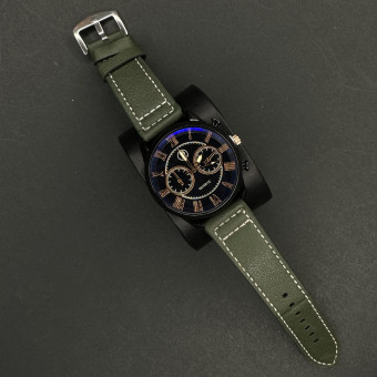 اسپرت مردانه کد(8115) بند سبز صفحه سرمه ای شیشه رفلکس