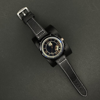 اسپرت مردانه کد(8123) بند مشکی صفحه سرمه ای شیشه رفلکس