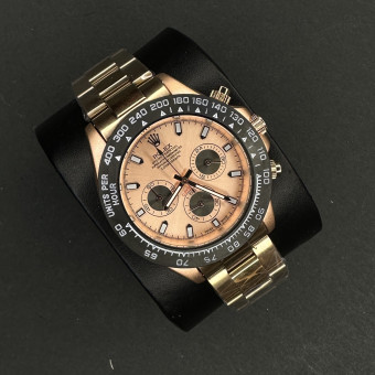 ساعت ROLEX کرنوگراف سه موتوره کد (8148) بند مسی قاب مشکی