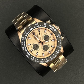 ساعت ROLEX کرنوگراف سه موتوره کد (8153) بند مسی صفحه مسی