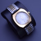 رادو کد (8189) بند طلایی نقره ای بدنه طلایی صفحه سفید دور نگین