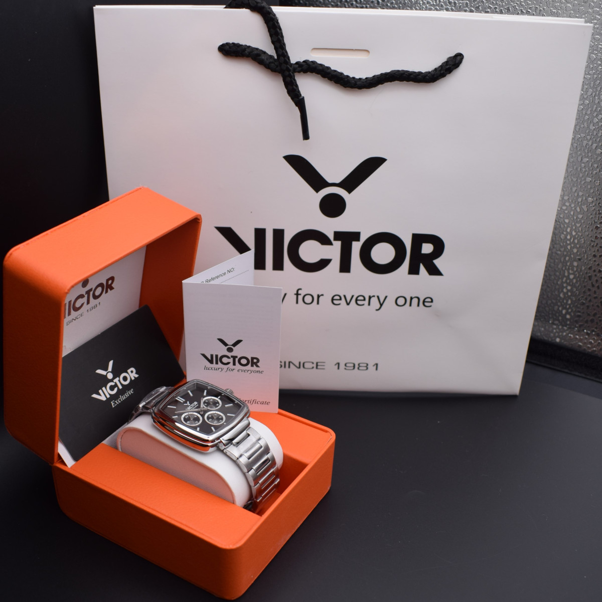 victor فول استیل مدل v5841-05 سه موتور کد (8848) نقره ای صفحه مشکی