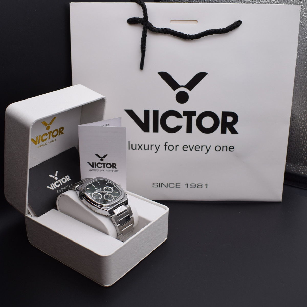 victor فول استیل مدل v5839-04 سه موتور کد (8867) خطی نقره ای صفحه سبز