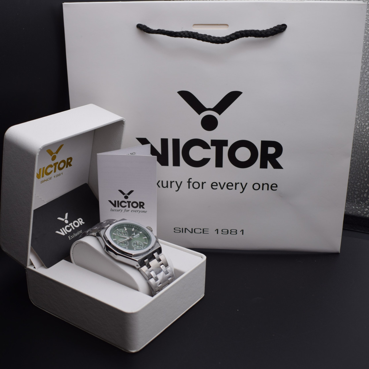 victor فول استیل مدل v5838-05 سه موتور کد (8878) نقره ای صفحه سبز