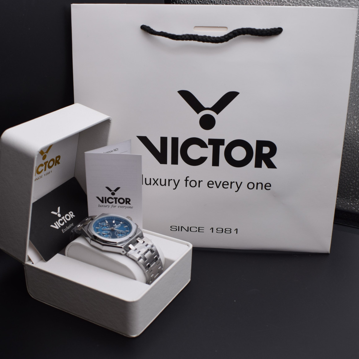 victor فول استیل مدل v5838-05 سه موتور کد (8880) نقره ای صفحه سرمه ای