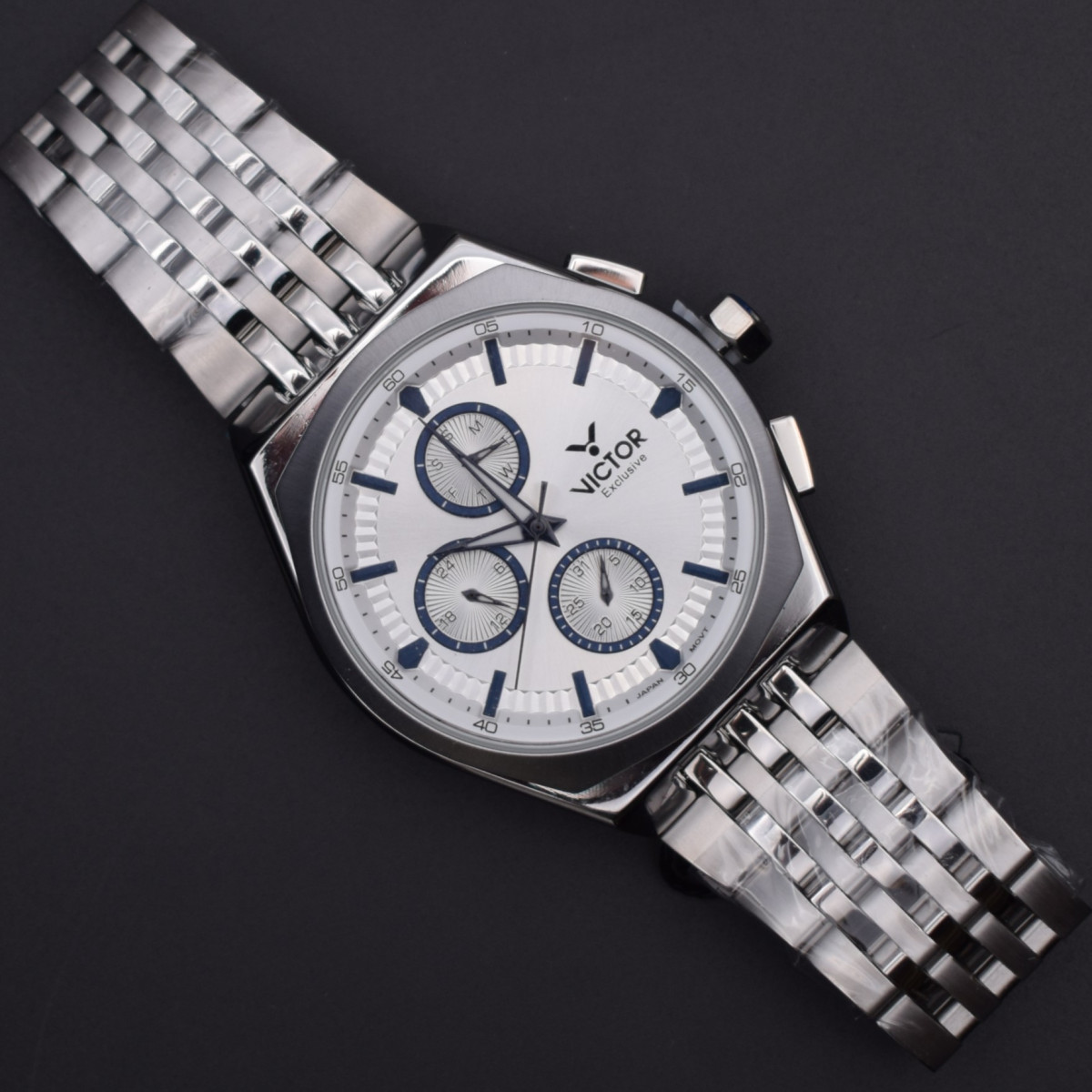 victor فول استیل مدل v5836-02 سه موتور کد (8884) صفحه سفید عقربه مشکی