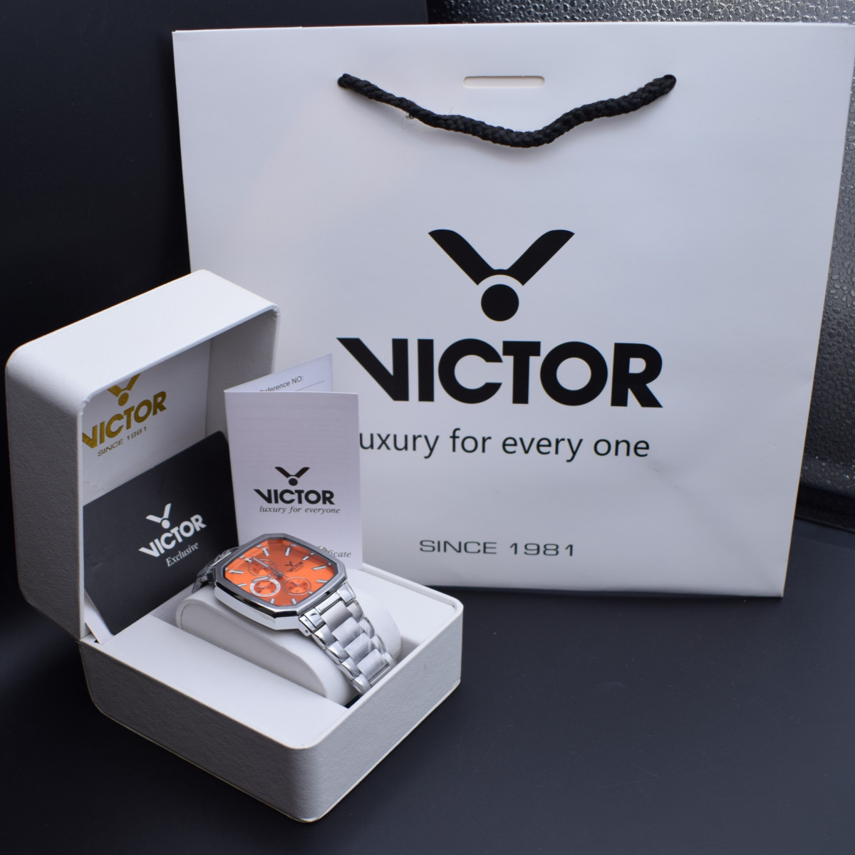 victor فول استیل مدل v5843-01 سه موتور کد (8893) نقره ای صفحه نارنجی