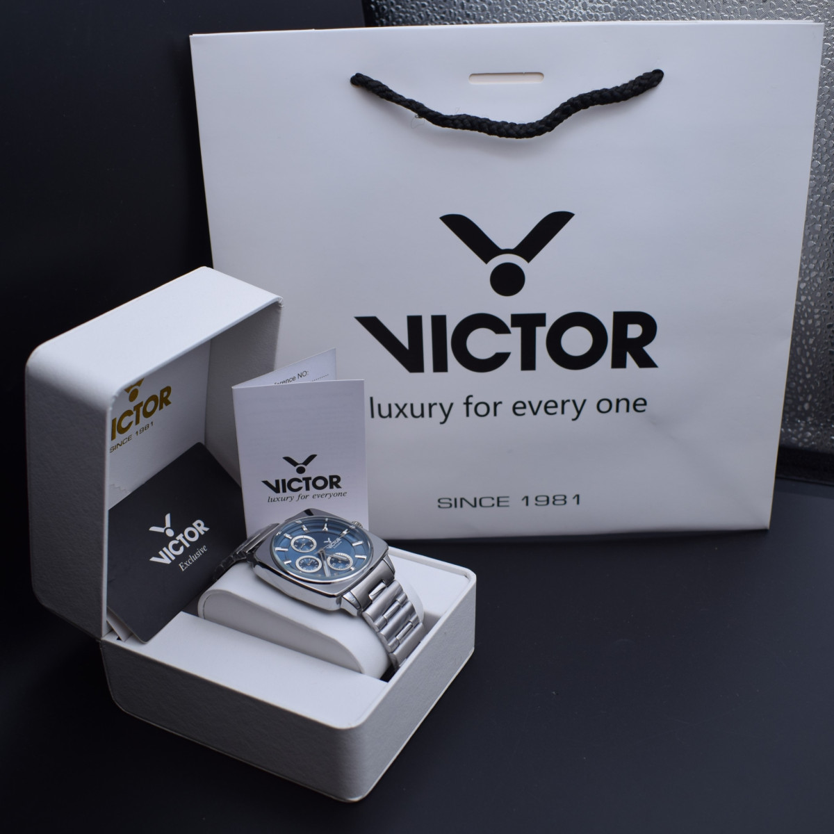 victor فول استیل مدل v5842-04 سه موتور کد (8902) نقره ای صفحه سرمه ای
