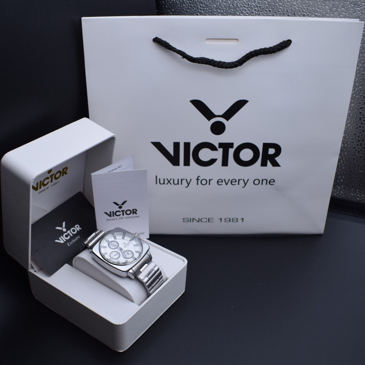 victor فول استیل مدل v5842-01 سه موتور کد (8903) نقره ای صفحه سفید