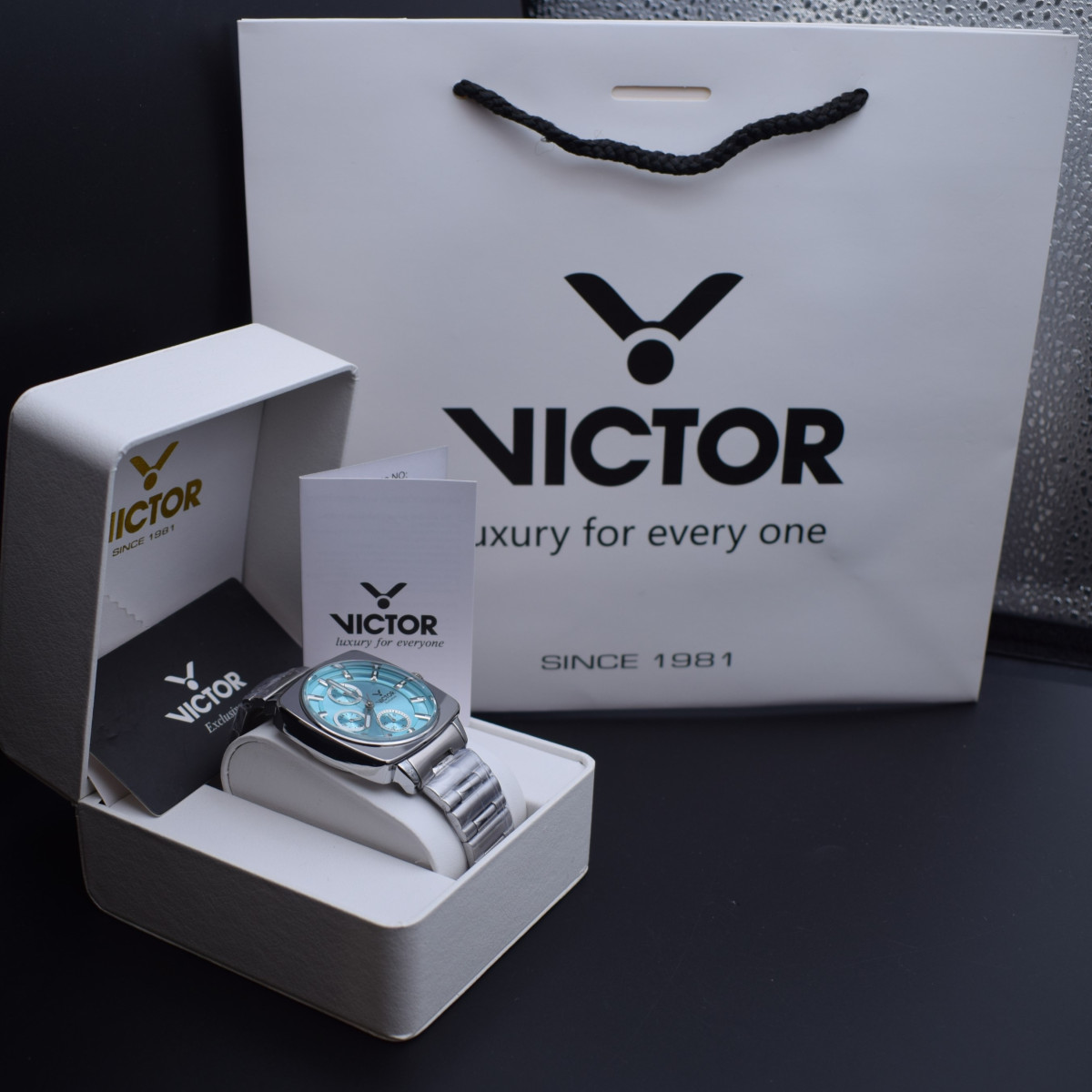 victor فول استیل مدل v5842-02 سه موتور کد (8905) نقره ای صفحه آبی