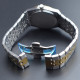 رولکس oyster perpetual مردانه کد (9362)بند نقره ای رگه طلایی صفحه سفید