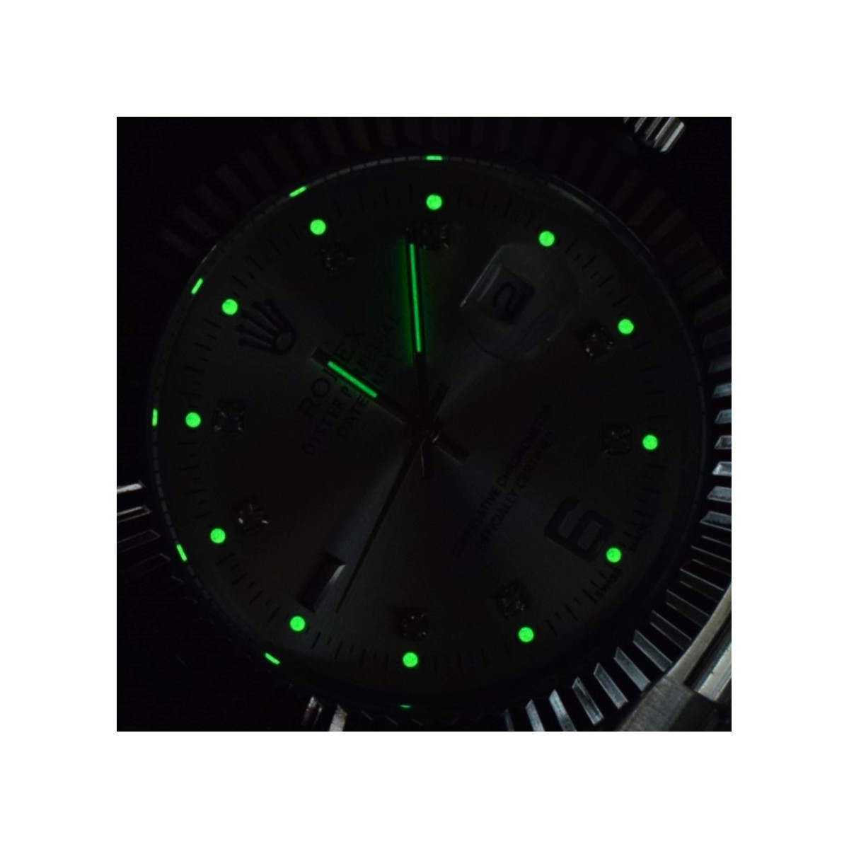 رولکس DATE JUST مردانه کد (9370) تمام نقره ای با عدد