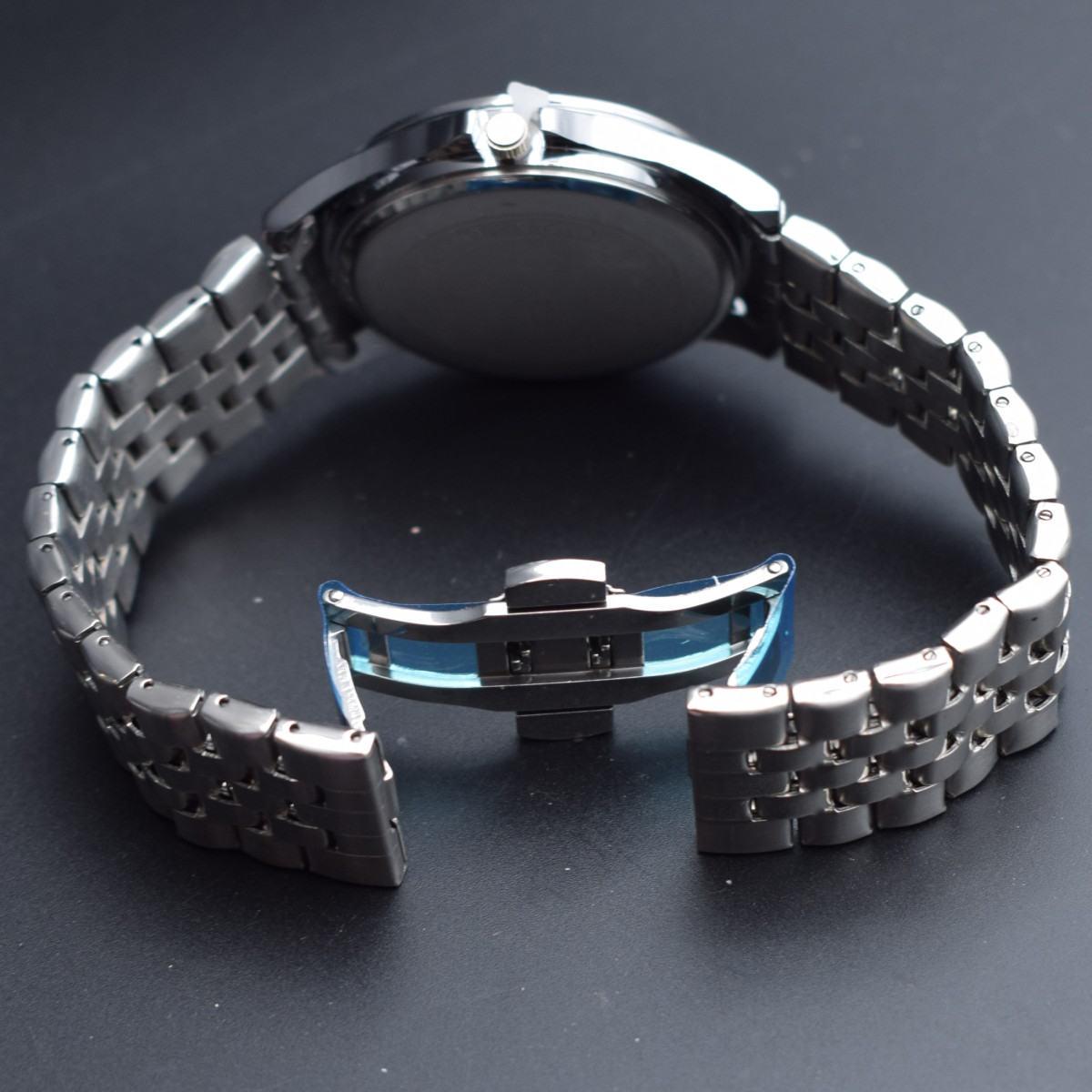 ست کاسیو SAPPHIRE کد(9593) نقره ای صفحه مشکی