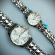 ست سیکو کد(335) قاب طلایی بند نقره ای طلایی صفحه سفید