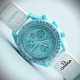 امگا سواچ MOON SWATCHکد(590) بند سفید قاب و صفحه آبی