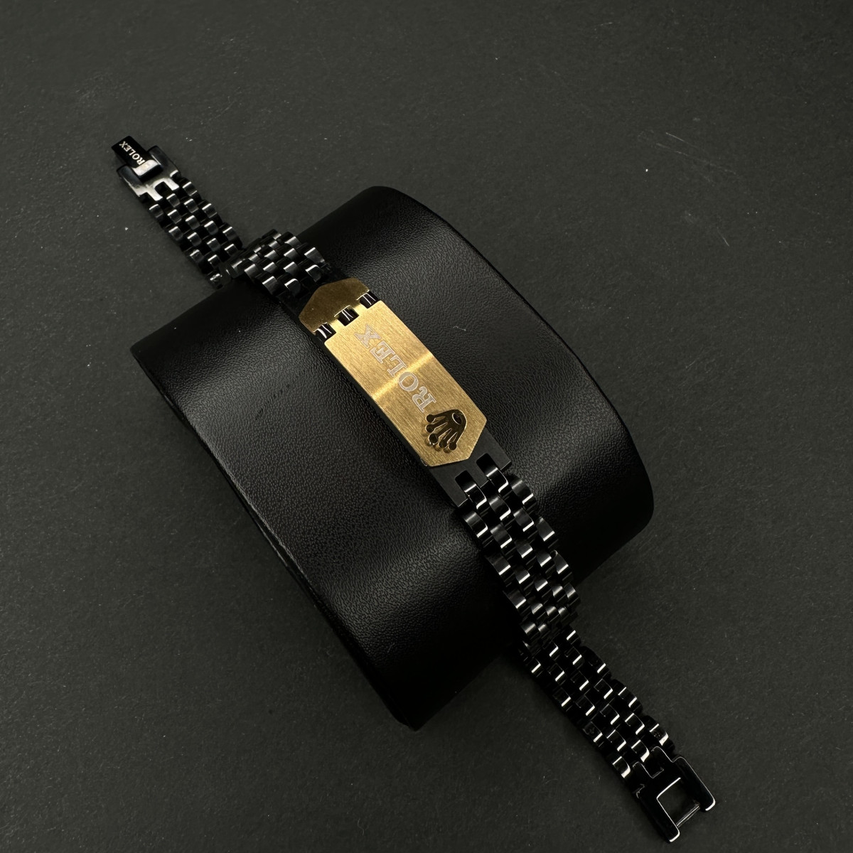 دستبند رولکس مردانه کد (1039) طلایی مشکی