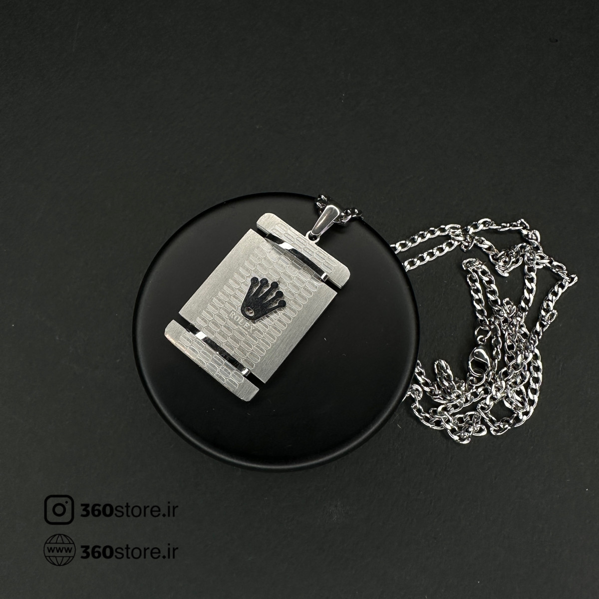 گردنبند کد (3062) رولکس نقره ای