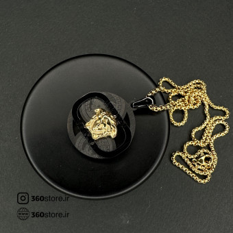 گردنبند کد (3064) ورساچ مشکی طلایی