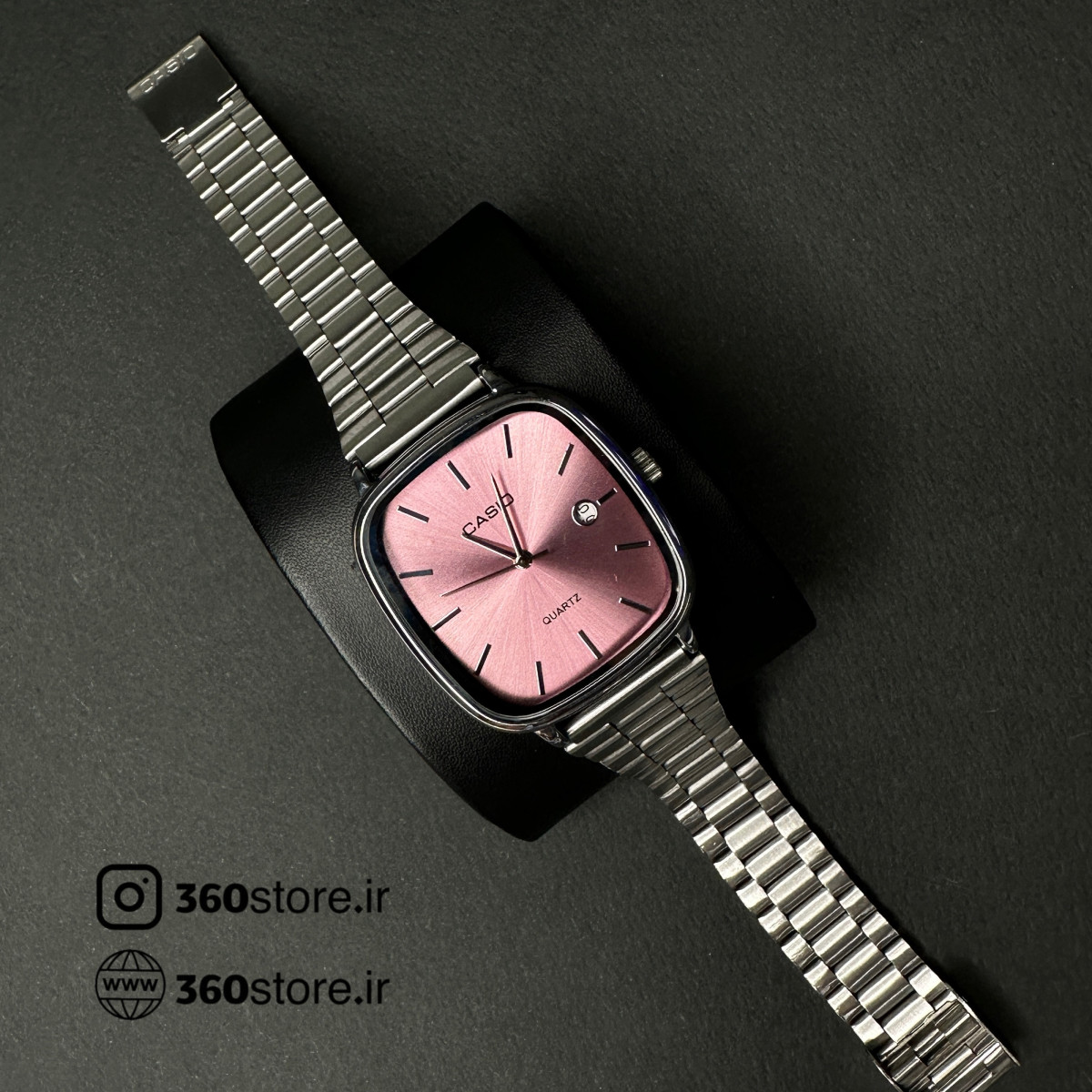 کاسیو اولدمانی کد (259) نقره ای صفحه صورتی
