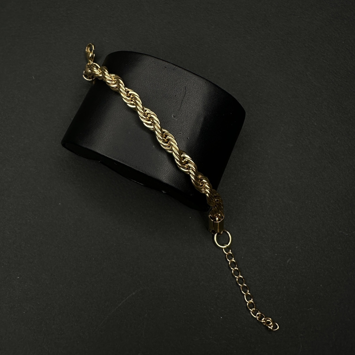 دستبند طنابی کد (1066) طلایی