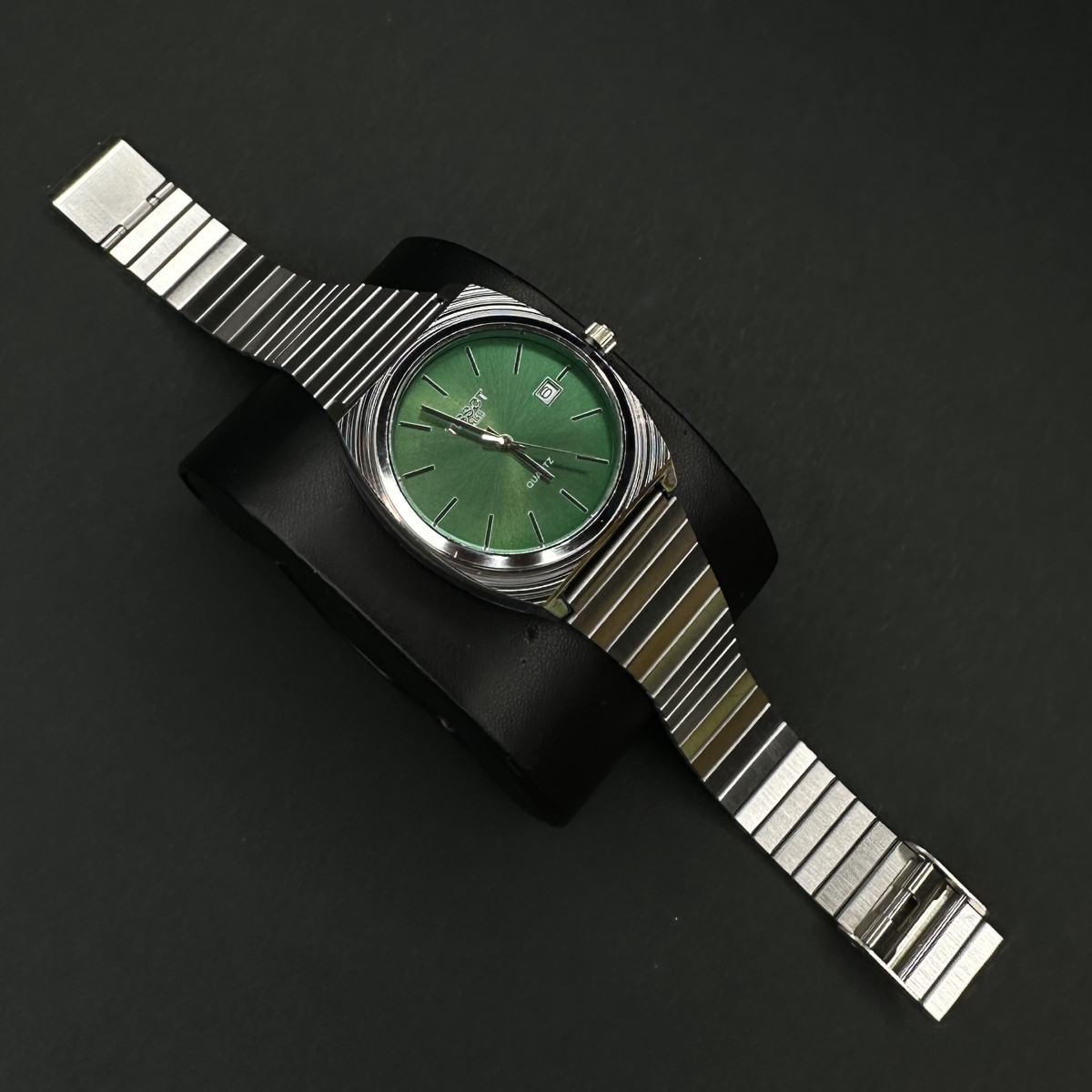 تیسوت بند ریلی (5596) نقره ای داخل سبز