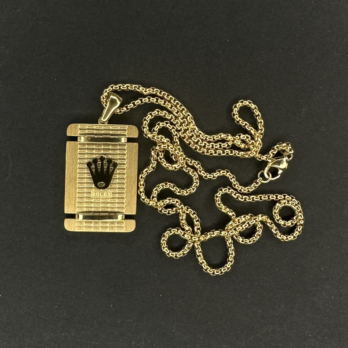 گردنبند طرح رولکس کد(3086) طلایی تمام