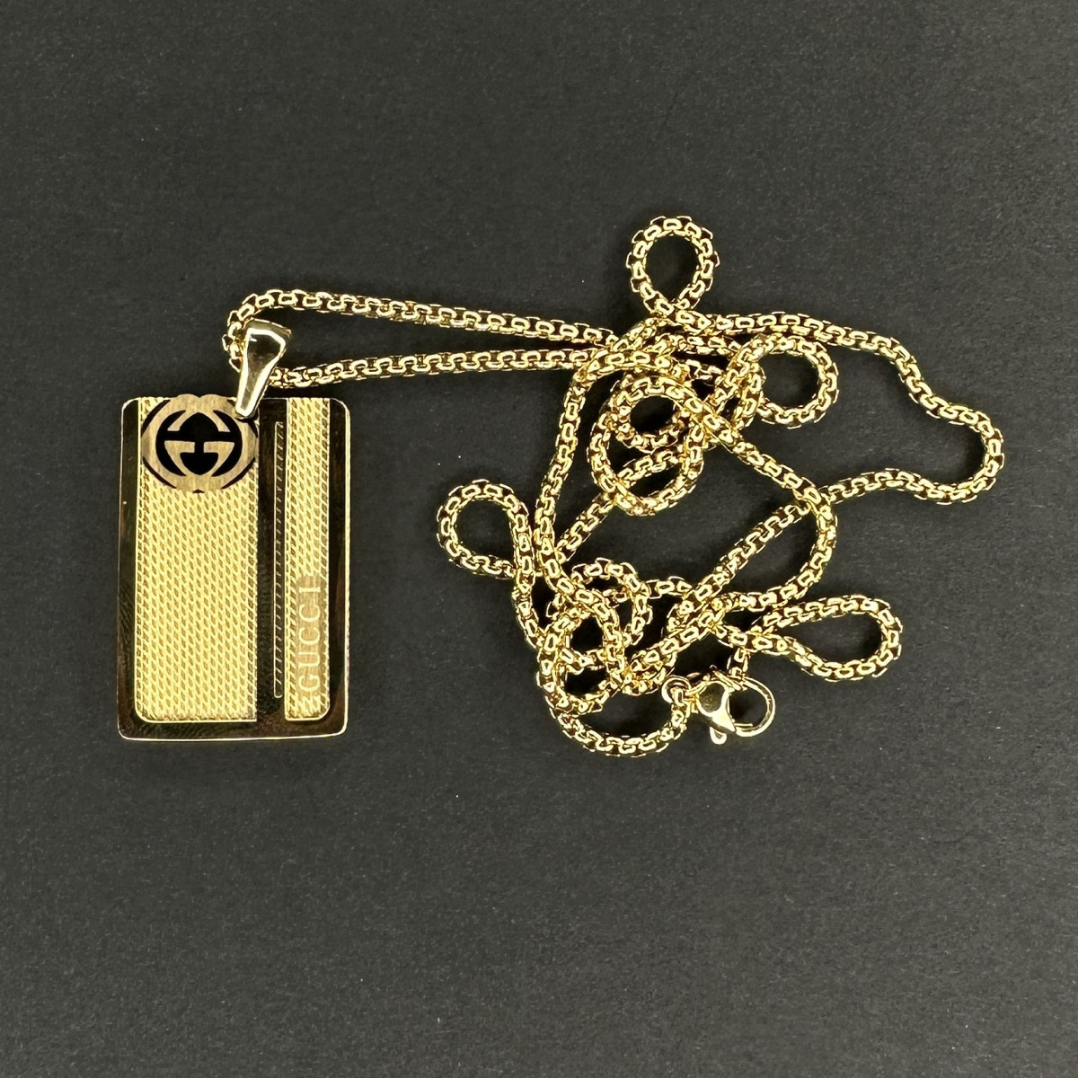 گردنبند طرح GUCCI کد(3108) تمام طلایی