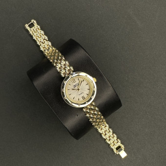 زنانه اقتصادی کد(6071) قاب طلایی صفحه سفید بند طلایی